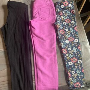 3 pairs of girls leggings